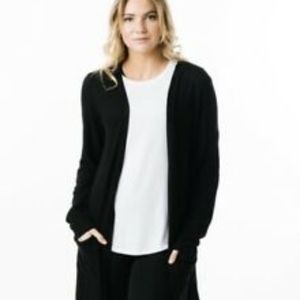 Black lounge boyfriend cardigan